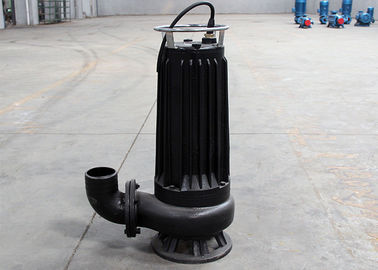 Black 4hp Cutting Submersible Sewage Pump 7 - 15m Head Automatic Mixing Device