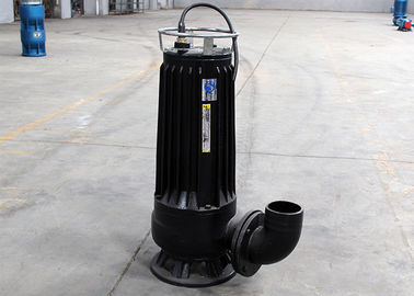 Black 4hp Cutting Submersible Sewage Pump 7 - 15m Head Automatic Mixing Device
