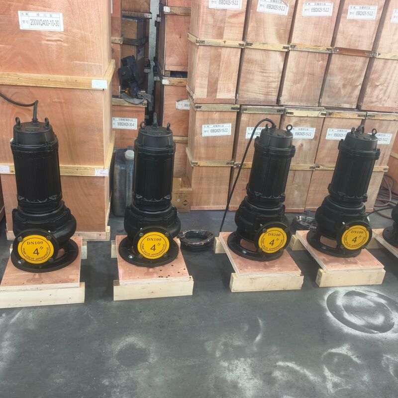 100WQ80-20-7.5kW डूबने योग्य सीवेज पंप 80m3/h प्रवाह के साथ, 20m सिर और 7.5kW मोटर अपशिष्ट जल निकासी के लिए