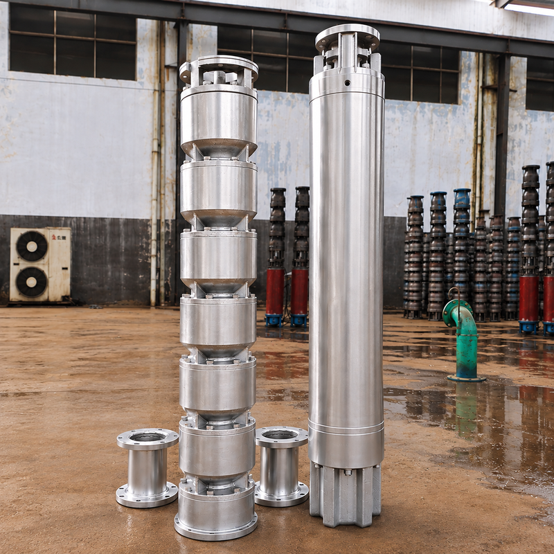 200QJH150-150-110kW स्टेनलेस स्टील गहरे कुएं पंप गहरे कुओं और इंजीनियरिंग जल प्रणालियों के लिए उच्च प्रवाह, उच्च सिर पंपिंग